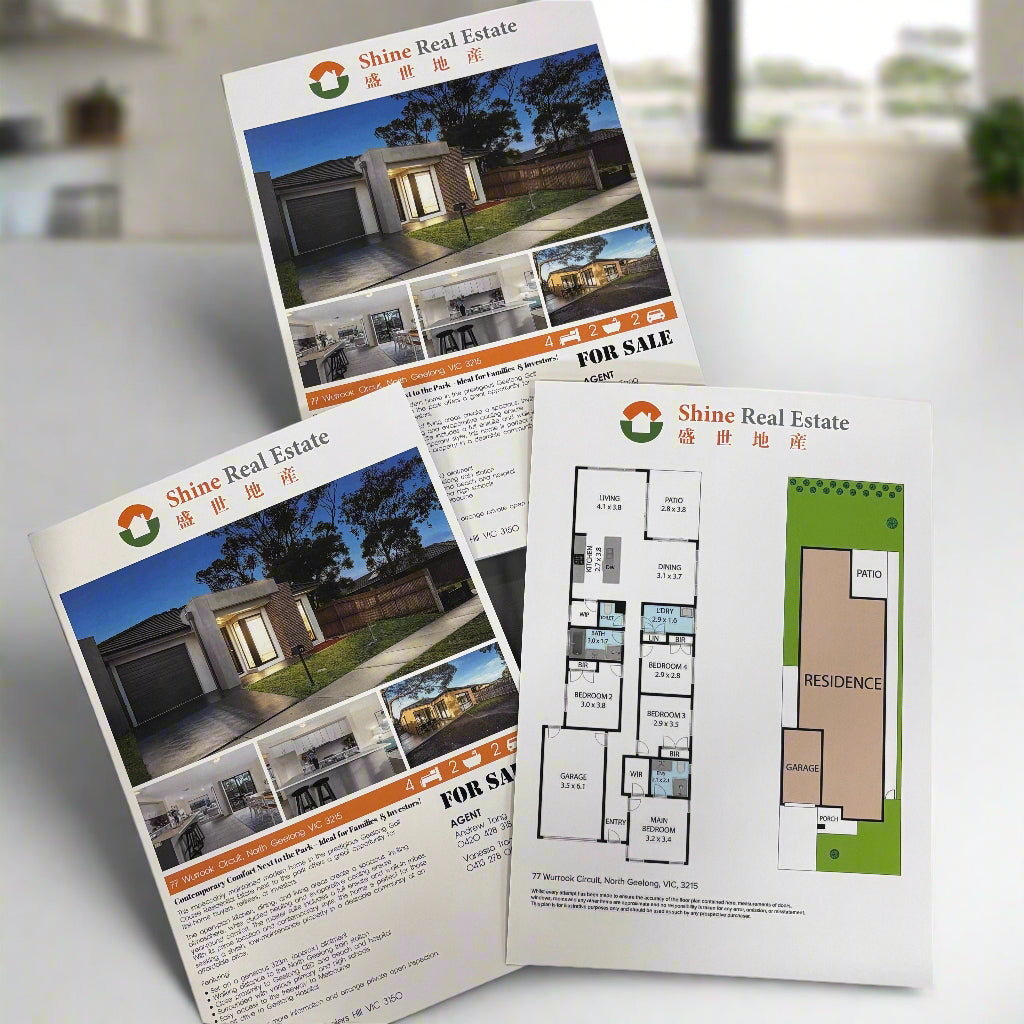 Real Estate Brochures on Premium 300gsm Stock